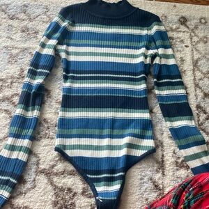 Long sleeve Striped Bodysuit
